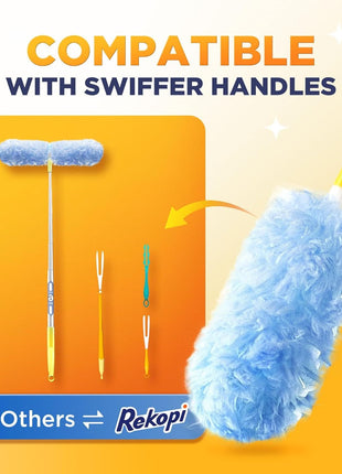 Heavy Duty Duster Refills for Swiffer Duster, 20 Count | 1 Handle, 360° Multisurface, 4X Microfibers, Unscented Disposable Dusters for Cleaning