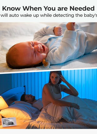 Baby Monitor with Camera and Audio - 7inch Split Screen, 5000mAh Battery (100H in VOX), 1080P PTZ Baby Camera Monitor with Flexible Mount, No WiFi Baby Monitor, Secure 2.4GHz FHSS