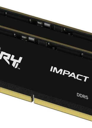 Kingston FURY Impact 32GB (2x16GB) 6000MT/s CL38 DDR5 SODIMM | Intel XMP 3.0 | Plug N Play | Laptop Memory | Kit of 2 | KF560S38IBK2-32