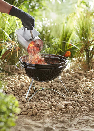 Weber Rapidfire Compact Chimney Starter – Charcoal Grill Accessory That Lights Coals in Under 15 Minutes, Ideal for Smaller Grills (Smokey Joe & Jumbo Joe)