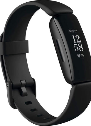 Fitbit Inspire 2 Health & Fitness Tracker with a Free 1-Year Fitbit Premium Trial, 24/7 Heart Rate, Black/Black, One Size (S & L Bands Included)
