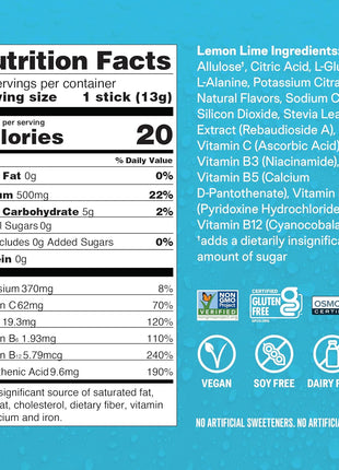Liquid I.V. Sugar Free Hydration Electrolytes, Lemon Lime, 14 Count | Scientifically Formulated | Clinically Proven Hydration | Zero Sugar | No Artificial Sweeteners | Non-GMO | Powder Drink Mix