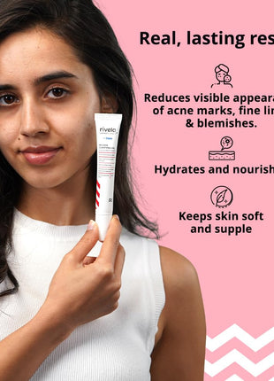 Rivela Dermascience AHA BHA Scar and Spot Correction Gel By Cipla | Clarifying Gel For Acne Prone Skin | Clears Post Acne Spots and Scars | Evens Out Fine Lines | 15 ml | Pack of 1