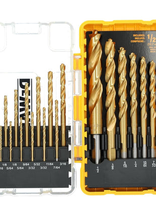 DEWALT Titanium Nitride Coated Drill Bit Set, Pilot Point, 21-Piece (DW1361)