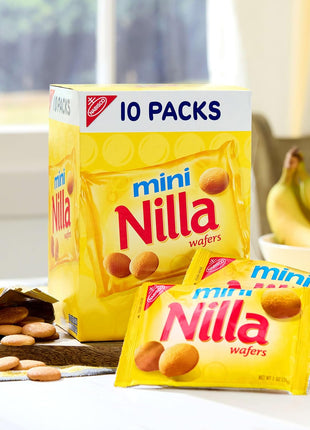 NILLA Wafers Mini Cookies, Vanilla Wafers, 10 Snack Packs
