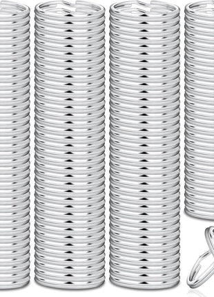 Paxcoo 100 Pack Keyrings, Split Key Rings Bulk for Keychain and Crafts (1 Inch)