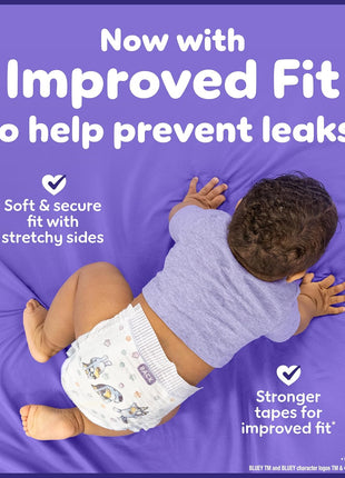 Luvs Size 5 Baby Diapers, Platinum Protection Bluey Diapers for Day & Night,Size 5 (27+ lb), 172 Count