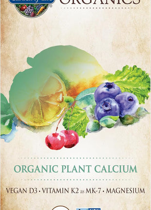 Garden of Life Organics Plant Calcium Supplement, 180ct | Magnesium & Vitamin D3 K2, Made from Whole Foods, Gluten-Free