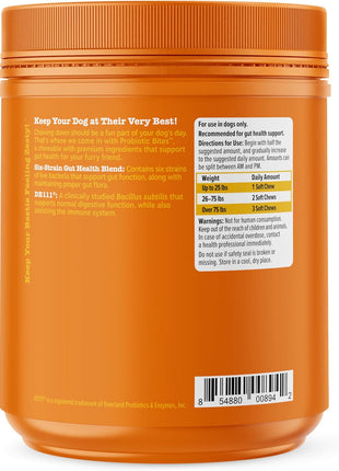 Zesty Paws Probiotics for Dogs, Digestive Enzymes Gut Flora, Digestive Health, Diarrhea & Bowel Support, DE111, Dog Probiotic Soft Chew for Pet Immune System, Pumpkin, 250 Ct (Pack of 2)