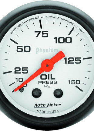 Auto Meter 5723 Phantom Mechanical Oil Pressure Gauge,2.3125 in.