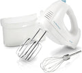 Hamilton Beach 6 Speed Electric Hand Mixer with Whisk, Traditional Beaters, Snap On Storage Case, 250 Watts, White