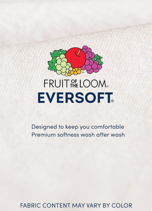 Fruit of the Loom Men's Stay Tucked Crew T-Shirt - Large - White (Pack of 6)