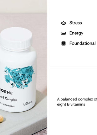 THORNE - Basic B Complex (60 Capsules) & Memoractiv (60 Capsules) Bundle - Supports Brain Health, Cellular Energy Production & Focus - Gluten Free, Dairy Free