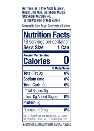 Polar Seltzer Water Sampler Variety Pack, 12 fl oz cans, 18 pack