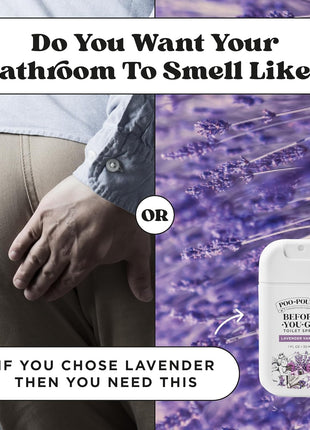 Poo-Pourri Before-You-Go Pocket Toilet Spray, Travel Essentials, Lavender Vanilla, 1 Fl Oz, Up to 50 Uses, On-The-Go Bathroom Odor Deodorizer with Essential Oils, TSA Approved Size