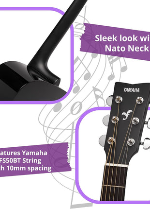 Yamaha FG800J Solid Spruce Top, Traditional Western Gloss Finish Body, 6 String Right Handed Acoustic Guitar with Rosewood Fingerboard and Bridge (Black), Dreadnought