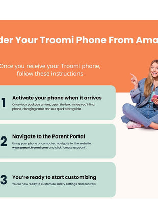 Troomi Safe Phone for Kids (Samsung Galaxy A16) – Parent-Managed Apps, GPS & Text Monitoring – Phone Purchase Only | New Line of Service & Activation Required