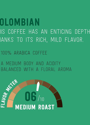 Happy Belly Medium Roast Coffee Pods, Colombian, Compatible with Keurig 2.0 K Cup Brewers, 100 Count