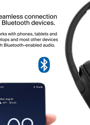 Belkin SoundForm Inspire Wireless Over-Ear Headset for Kids, Online Learning & Travel w/Built-in Microphone, 85dB Safe Volume Limit, 35H Battery - Compatible w/iPhone, iPad, Galaxy & More - Black