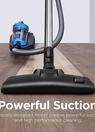 Eureka WhirlWind Bagless Canister 2.5L Vacuum Cleaner, Lightweight Vac for Carpets and Hard Floors, NEN110A, Blue