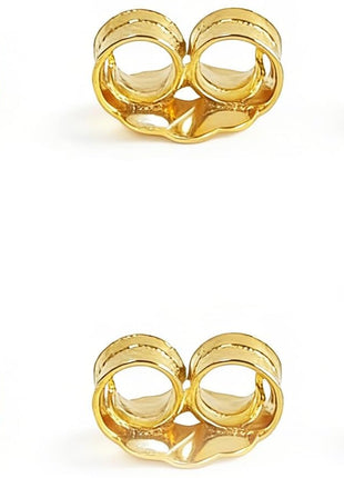 Orgrimmar 14K Gold Plated Earring Backs Yellow Ear Locking for Stud Ear Rings (3 Pairs)