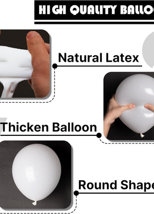 PartyWoo White Balloons 85 pcs Different Sizes Pack of 18 12 10 5 Inch Matte White Latex Balloon Arch Kit Garland for Wedding Bridal Graduation Baby Shower Birthday Party Decorations White Y13
