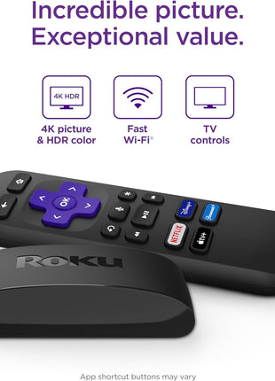 Roku Express 4K+ | Roku Streaming Device 4K/HDR with Voice Remote, Free & Live TV