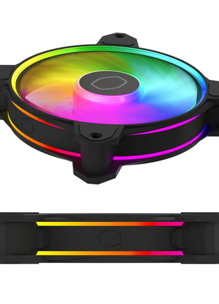 Cooler Master MF120 Halo2 3in1 PC Case|Liquid Cooler|Air Cooler Fan, 120mm Fan, Dual-Loop aRGB Rings, Dynamic PWM 2,050 RPM, Air Balance Blades, aRGB Lighting, Hybrid Frame