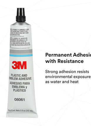 3M Plastic and Emblem Adhesive, 08061, 5 oz Tube
