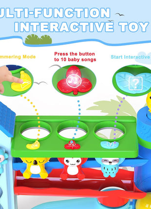 Ussybaby Hammer Toddler Musical Toys, Light-Up Baby Musical Toy for 1-2 Year Old Boys & Girls,STEM Educational Toy with English & Spanish, for Ages 6-9,9-12,12-18,18-24+ Months