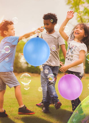 RUBFAC 36 Punch Balloons Punching Balloon Heavy Duty Party Favors For Kids, Bouncy Balls with Rubber Band Handle for Birthday Party, Goodie Bag, Stocking Stuffers for Kids