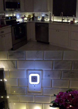 LED Night Light Lamp with Smart Sensor Dusk to Dawn Sensor, Daylight White, 0.5W Plug-in, 6-Pack