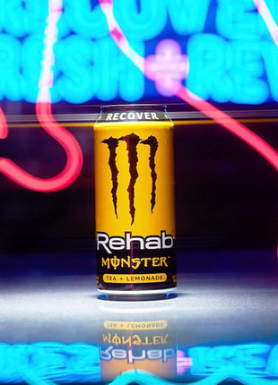 Monster Rehab Tea + Lemonade + Energy, Energy Drink 15.5 Ounce | Energy Iced Tea, Pack of 15