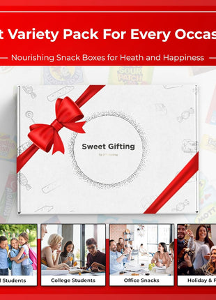 Snacks Variety Pack for Adults 40 Count - Snack Box Variety Pack for Kids & Gifting, Care Package for College Students & Study Time, Snack Boxes for Adults, Office Treats, Birthdays & Back to School