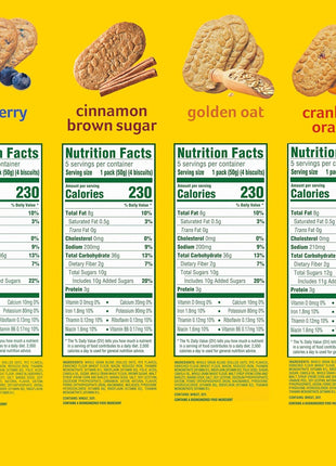 belVita Breakfast Bars Biscuits Variety Pack, 4 Flavors, 30 Total Packs, 6 Boxes (4 Biscuits Per Pack)