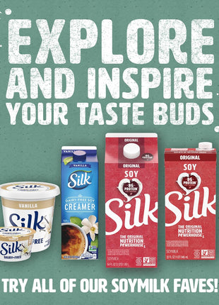 Silk Shelf-Stable Organic Soy Milk, Unsweetened, Dairy-Free, Vegan, Non-GMO Project Verified,32 Fl Oz(Pack of 6)