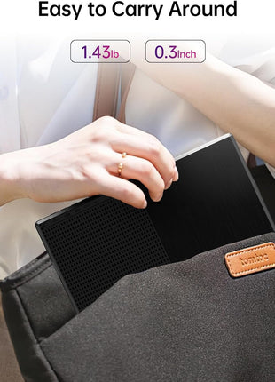 Yxk Portable Monitor 15.6 Inch 1080P 60Hz IPS HDR Ultra-Slim Travel Monitor with Dual Speakers USB-C HDMI Second Screen for Laptop PC Mac Phone Xbox PS4/5 Switch, VESA Kickstand, Zero Frame Gaming
