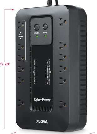 CyberPower EC750G Ecologic UPS Battery Backup and Surge Protector