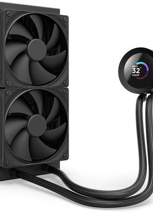 NZXT Kraken Plus 240 – AIO CPU Liquid Cooler – 240mm Radiator – 2 x F120P Fans – Customizable 1.54 inch Square LCD – AMD® AM5, AM4 – Intel® LGA 1851/1700, 1200/115X – Black