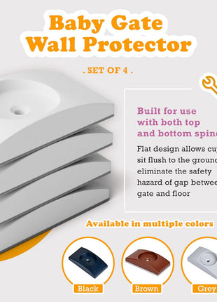 Wall Nanny - Baby Gate Wall Protector (Made in USA) Protects Walls and Doorways from Pet Gates - for Pressure Mounted Indoor Safety Baby Gates - White