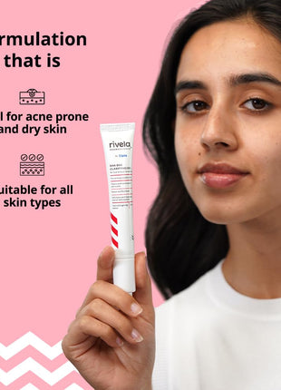 Rivela Dermascience AHA BHA Scar and Spot Correction Gel By Cipla | Clarifying Gel For Acne Prone Skin | Clears Post Acne Spots and Scars | Evens Out Fine Lines | 15 ml | Pack of 1