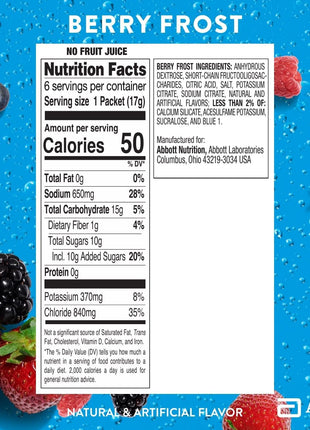 Pedialyte AdvancedCare Plus Electrolyte Powder Packets, Berry Frost | Fast Hydration for Adults and Kids, Convenient Electrolyte Packets, on-the-go Rehydration Designed to Work Better than Water