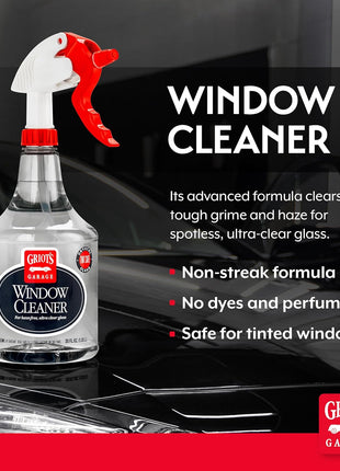 Griot's Garage Window Cleaner, Cleaning Spray for Automotive Windows, Mirrors, Shower Doors, and More, 11108, 35oz