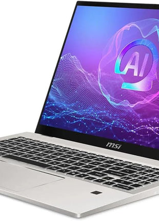 MSI Prestige A16 AI+ A3HMG-019US 16 inch 4K Ultra HD+ OLED Copilot+ PC Laptop, AMD Ryzen AI 9 365 2.0GHz, 32GB RAM, 1TB SSD, Windows 11 Pro, Urban Silver