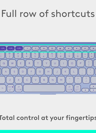 Logitech Keys-to-GO 2 Portable Bluetooth Tablet Keyboard with Built-in Cover, Slim & Compact Wireless Keyboard for Windows, Android, Linux, iPad, iPhone, Mac, Apple TV - Lilac