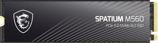 msi SPATIUM M560 PCIe 5.0 NVMe M.2 1TB Portable SSD, 1TB Internal Solid State Drive, Speeds Up to 10200MB/s, USB-C, Reliable Storage for Gaming, Students, Professionals, Black