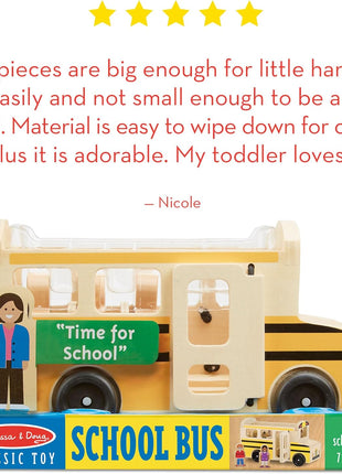 Melissa & Doug School Bus Wooden Play Set with 7 Play Figures