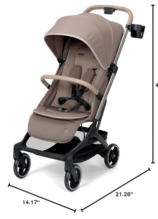 Maxi-Cosi Oxford Cabin Lightweight Travel Stroller for Airplane Flights, Portable Stroller for Family Travel, Truffle