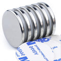 DIYMAG Powerful Neodymium Disc Magnets with Double-Sided Adhesive, Strong Permanent Rare Earth Magnet for Fridge, DIY, Building, Scientific, Craft, and Office Magnets, 1.26 inch Diameter, Pack of 6