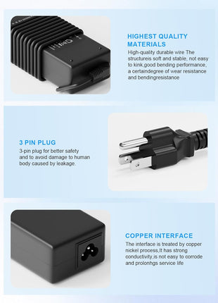 24V 90W AC Adapter Jackery Charger for Jackery Portable Power Station Explorer 160 240 300 500 550 Solar Generator 167Wh 240Wh 293Wh 518Wh Lithium Battery Charging Cord